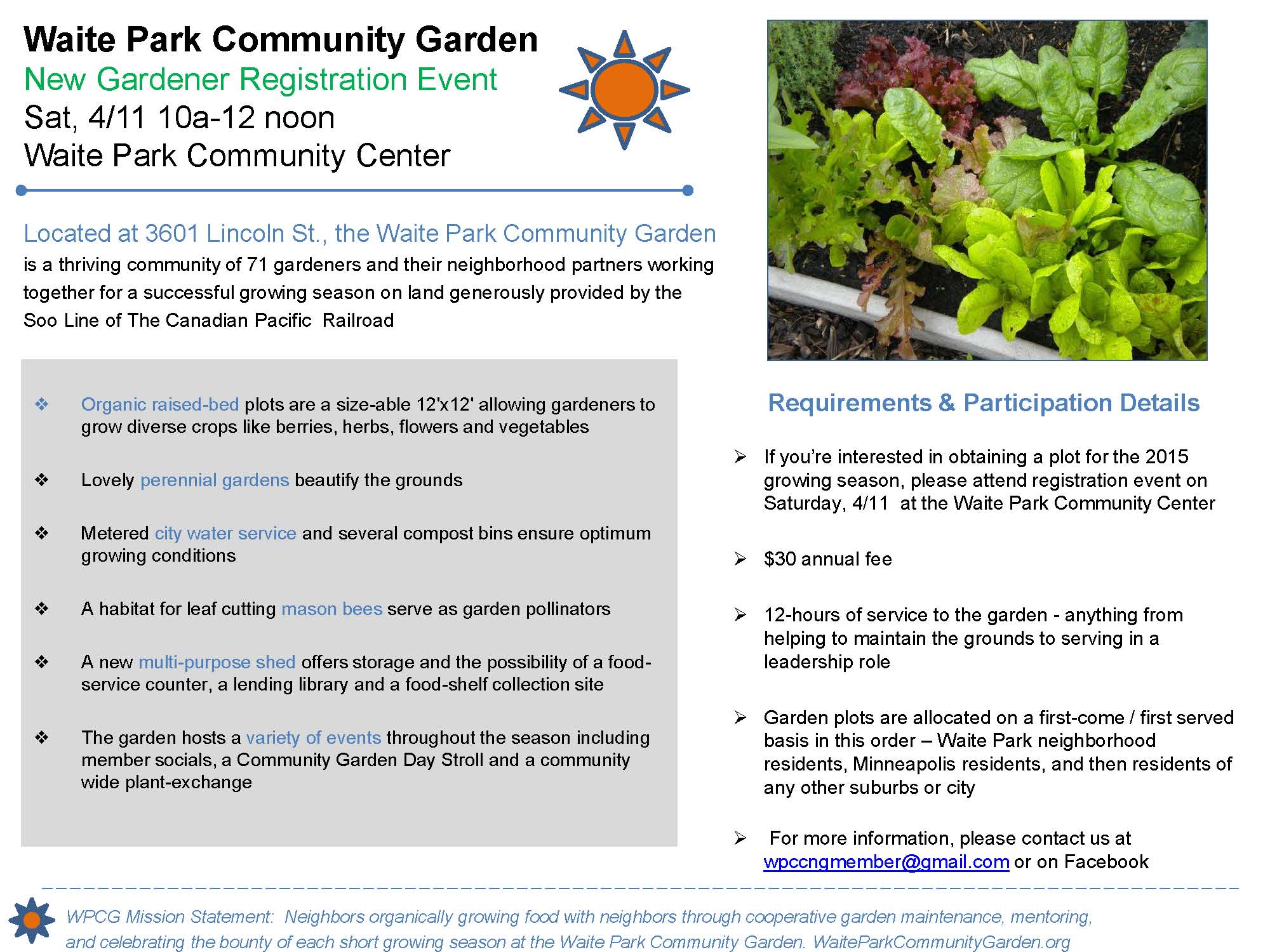 New Gardener Registration - April 11